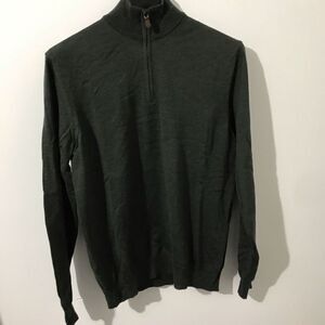 Black brown 1826 Half zipper 100% Merino wool…S32